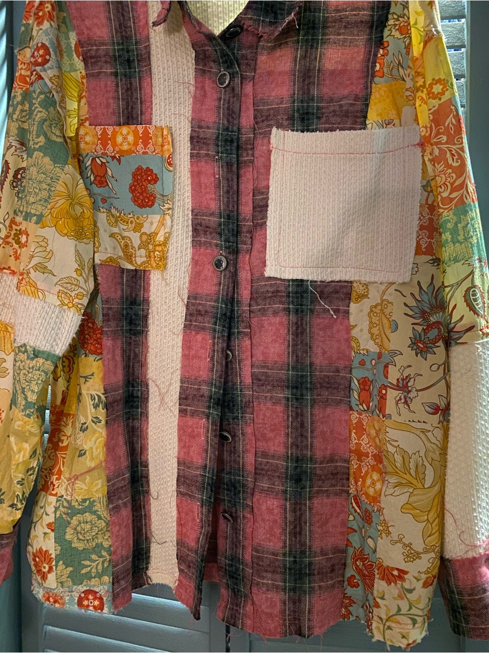 POL Patchwork Button Up - Picture 5 of 9